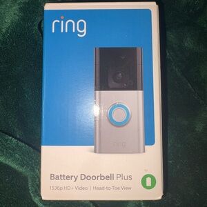 Ring Battery Doorbell Plus in Black and Silver